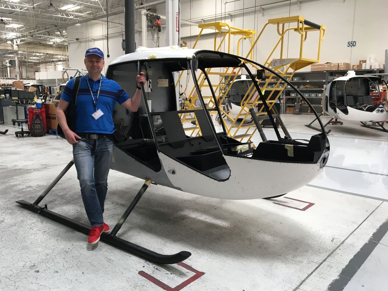 U výrobce Robinson Helicopter, Torrance, California, USA
