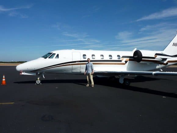 Business jet typu Cessna Citation Excel na letišti ve Vero Beach (KVRB)