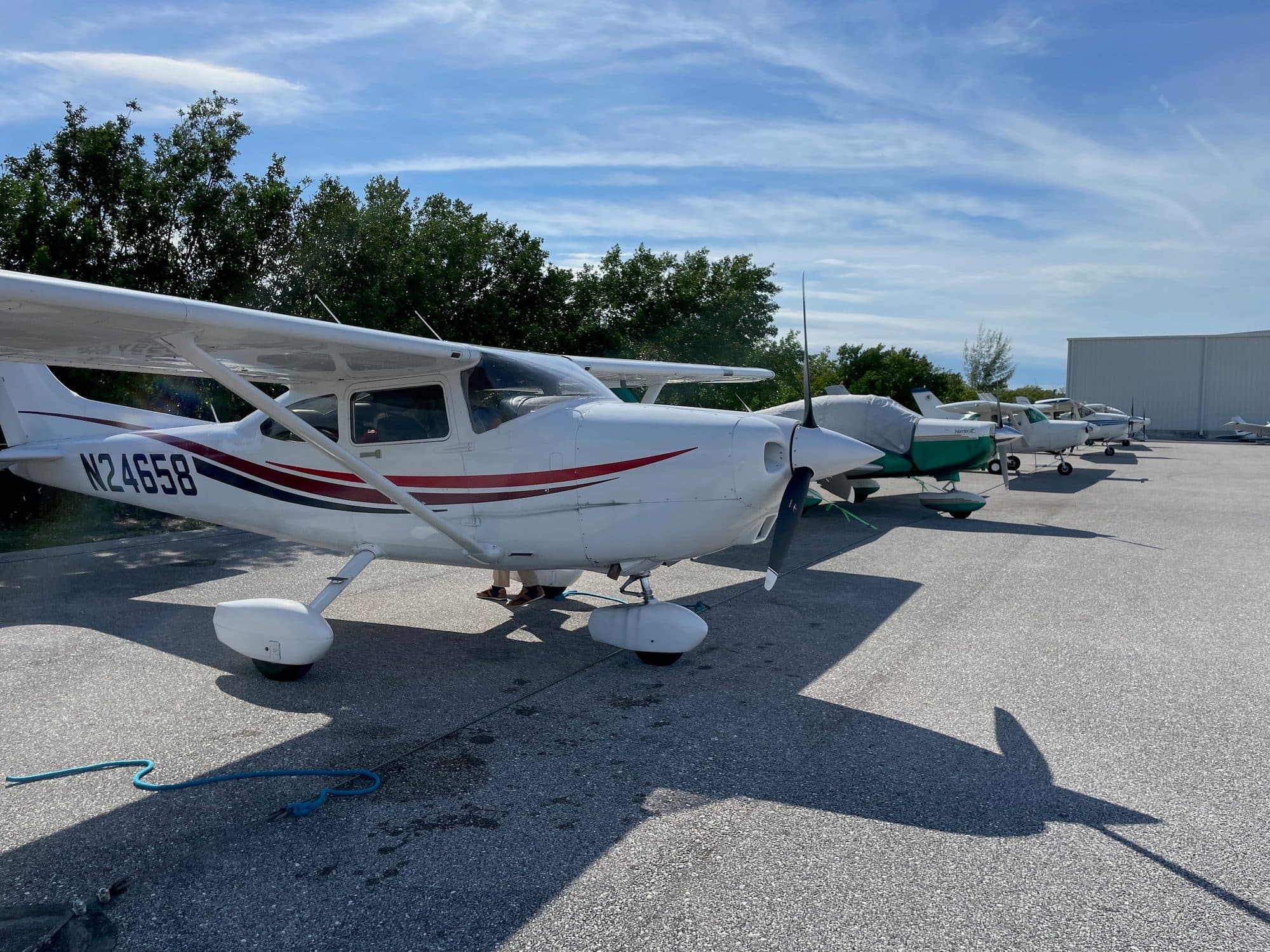 Naše Cessna na letišti Marco Island v blízkosti Everglades