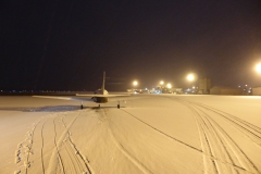 Noční přílet na letiště Bangor (KBGR), stát Maine